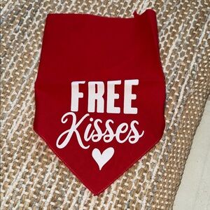 Red 'Free Kisses' Bandana